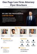One page law firm attorney flyer brochure presentation report ppt pdf document