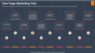 One page marketing plan platform ppt pictures diagrams