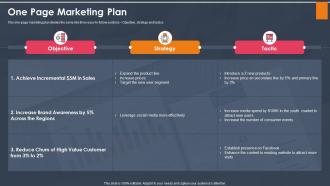 One page marketing plan strategy ppt portfolio slide portrait