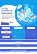One page medical services website example presentation report infographic ppt pdf document