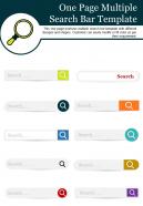One page multiple search bar template presentation report infographic ppt pdf document