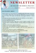 One Page Newsletter For Medical Practices Presentation Report Infographic PPT PDF Document