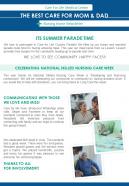 One Page Nursing Home Newsletter Presentation Report Infographic Ppt Pdf Document
