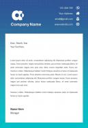 One page official letterhead design template