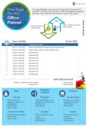 One page per day office planner presentation report infographic ppt pdf document