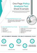 One page policy analysis fact sheet example presentation report infographic ppt pdf document