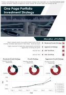 One page portfolio investment strategy presentation report infographic ppt pdf document