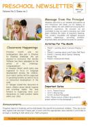 One Page Preschool Newsletter For Parents Presentation Report Infographic Ppt Pdf Document