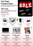 One Page Product Flyer Presentation Report Infographic PPT PDF Document