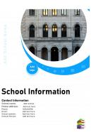 One Page School Performance Annual Report Infographic PPT PDF Document