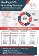 One page seo marketing brochure presentation report infographic ppt pdf document