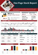 One page stock report presentation report infographic ppt pdf document