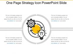 One page strategy icon powerpoint slide