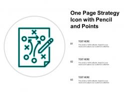 One page strategy icon with pencil and points