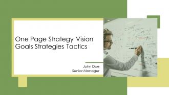 One Page Strategy Vision Goals Strategies Tactics PPT Sample AT