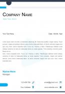 One page tech trading business letterhead design template