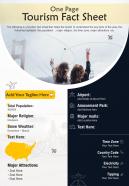 One page tourism fact sheet presentation report infographic ppt pdf document
