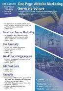 One page website marketing service brochure presentation report infographic ppt pdf document