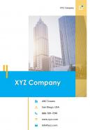 One page xyz company contact us page public relations presentation report infographic ppt pdf document