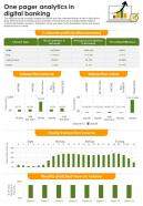 One Pager Analytics In Digital Banking Presentation Report Infographic PPT PDF Document