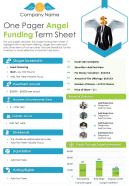 One pager angel funding term sheet presentation report infographic ppt pdf document