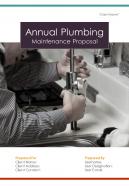 One Pager Annual Plumbing Maintenance Proposal Template
