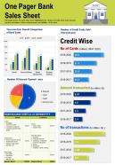 One pager bank sales sheet presentation report infographic ppt pdf document