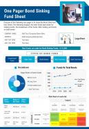 One Pager Bond Sinking Fund Sheet Presentation Report Infographic PPT PDF Document