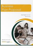 One pager business plan proposal template