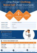 One Pager Clothing Brand Sell Sheet Example Presentation Report Infographic PPT PDF Document