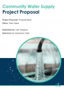 One Pager Community Water Supply Project Proposal Template