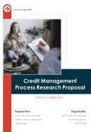 One pager credit management process research proposal template