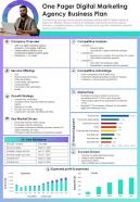 One Pager Digital Marketing Agency Business Plan Presentation Report Infographic Ppt Pdf Document