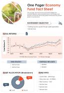 One pager economy fund fact sheet presentation report infographic ppt pdf document