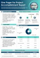 One Pager For Project Accomplishment Report Presentation Infographic PPT PDF Document