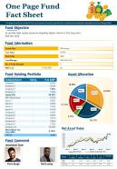 One pager fund fact sheet presentation report infographic ppt pdf document