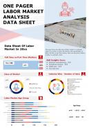 One pager labor market analysis data sheet presentation report ppt pdf document