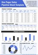 One pager sales pipeline sheet template presentation report infographic ppt pdf document