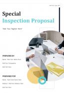 One pager special inspection proposal template