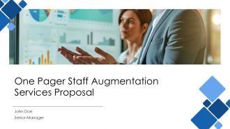 One Pager Staff Augmentation Services Proposal PPT Information AT
