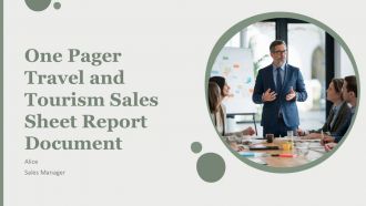 One Pager Travel And Tourism Sales Sheet Report Document PPT Information AT
