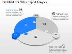 One pie chart for sales report analysis powerpoint template