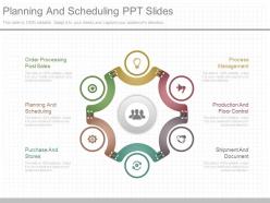 One planning and scheduling ppt slides