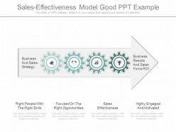 One sales effectiveness model good ppt example