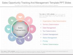 One sales opportunity tracking and management template ppt slides