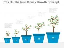 One sequential financial growth indication chart flat powerpoint design