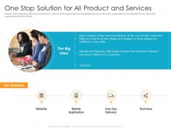 One stop solution for all product and services e procurement business elevator funding