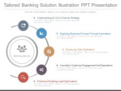 One tailored banking solution illustration ppt presentation