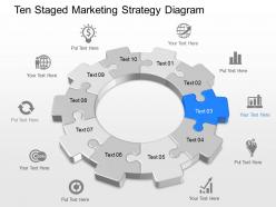 One ten staged marketing strategy diagram powerpoint template