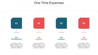One Time Expenses Ppt Powerpoint Presentation Infographics Slideshow Cpb